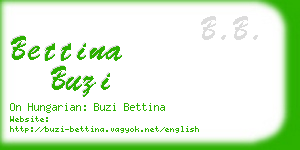 bettina buzi business card